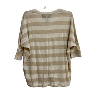 Kardashian Kollection Striped Blouse | Size Small | Cream Stripes